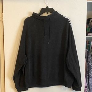 PINK Mockneck Gray Sweatshirt